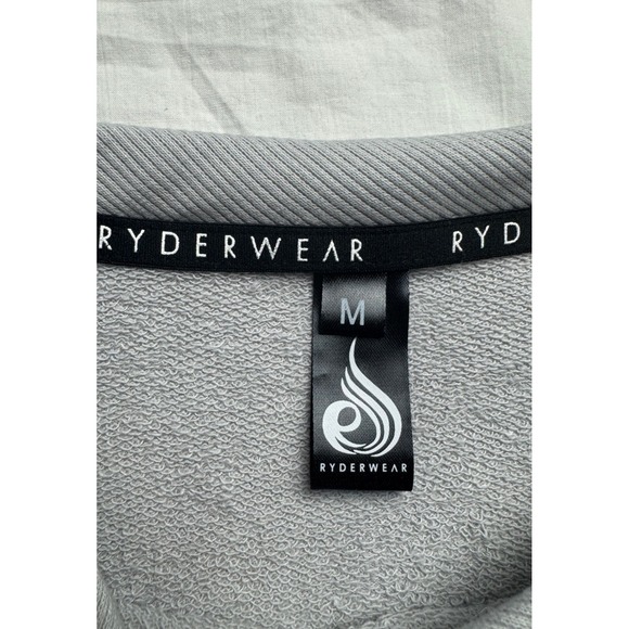 RYDERWEAR Mens Gray Crewneck Sweatshirt Raglan Sleeve Logo Size M - Picture 6 of 15